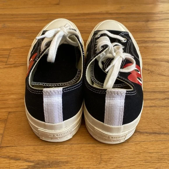Comme des Garçons CdG PLAY Converse Chuck Taylor All Star Low-Top Sneakers Black - Picture 4 of 8
